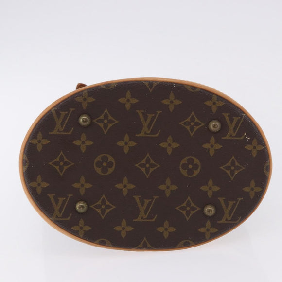 LOUIS VUITTON Monogram Bucket PM Shoulder Bag M42238 LV Auth bs36252