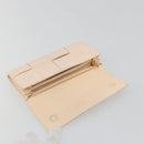 BOTTEGA VENETA MAXI INTRECCIATO Cassette Wallet Leather Beige Gold Auth bs36262-12