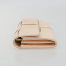 BOTTEGA VENETA MAXI INTRECCIATO Cassette Wallet Leather Beige Gold Auth bs36262-5
