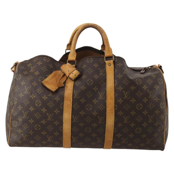 LOUIS VUITTON Monogram Keepall Bandouliere 50 Boston Bag M41416 LV Auth bs36266