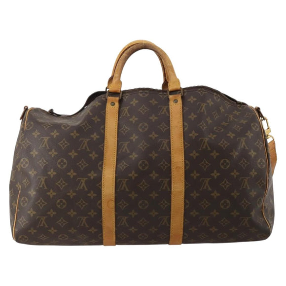 LOUIS VUITTON Monogram Keepall Bandouliere 50 Boston Bag M41416 LV Auth bs36266