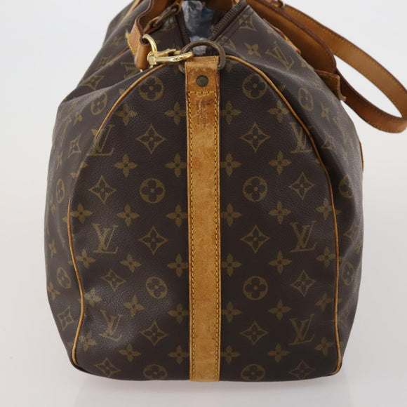 LOUIS VUITTON Monogram Keepall Bandouliere 50 Boston Bag M41416 LV Auth bs36266