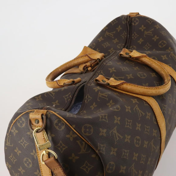 LOUIS VUITTON Monogram Keepall Bandouliere 50 Boston Bag M41416 LV Auth bs36266