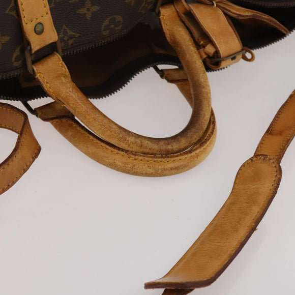 LOUIS VUITTON Monogram Keepall Bandouliere 50 Boston Bag M41416 LV Auth bs36266
