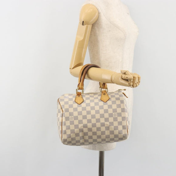 LOUIS VUITTON Damier Azur Speedy 25 Hand Bag N41534 LV Auth bs36269
