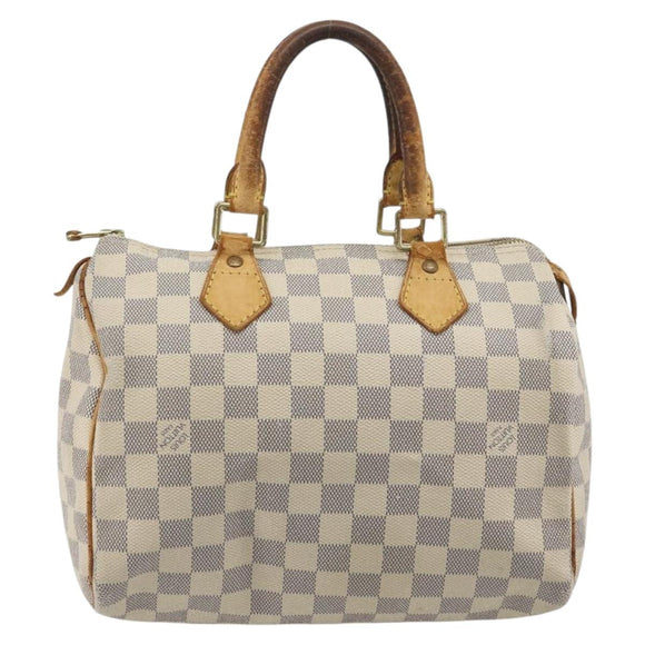 LOUIS VUITTON Damier Azur Speedy 25 Hand Bag N41534 LV Auth bs36269