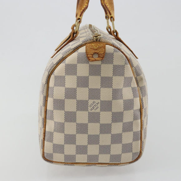 LOUIS VUITTON Damier Azur Speedy 25 Hand Bag N41534 LV Auth bs36269