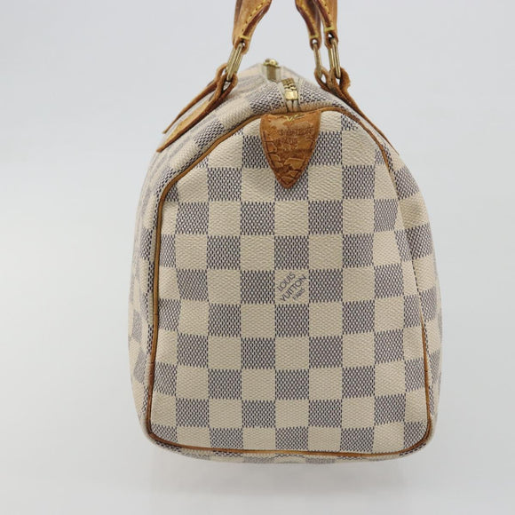 LOUIS VUITTON Damier Azur Speedy 25 Hand Bag N41534 LV Auth bs36269