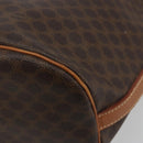 CELINE Macadam Canvas Shoulder Bag PVC Leather Brown Gold Auth bs36270-10