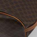 CELINE Macadam Canvas Shoulder Bag PVC Leather Brown Gold Auth bs36270-12