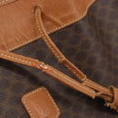 CELINE Macadam Canvas Shoulder Bag PVC Leather Brown Gold Auth bs36270-16