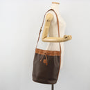 CELINE Macadam Canvas Shoulder Bag PVC Leather Brown Gold Auth bs36270-24