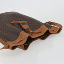 CELINE Macadam Canvas Shoulder Bag PVC Leather Brown Gold Auth bs36270-6