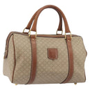 CELINE Macadam Canvas Hand Bag PVC Beige Gold Auth bs36271-1