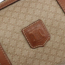 CELINE Macadam Canvas Hand Bag PVC Beige Gold Auth bs36271-15