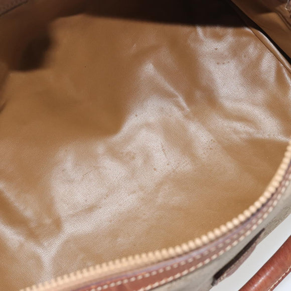 CELINE Macadam Canvas Hand Bag PVC Beige Gold Auth bs36271