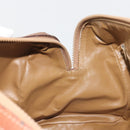 CELINE Macadam Canvas Hand Bag PVC Beige Gold Auth bs36271-20