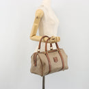 CELINE Macadam Canvas Hand Bag PVC Beige Gold Auth bs36271-24
