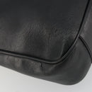 GUCCI Bamboo Shoulder Bag Leather Black Gold 001 2123 1633 Auth bs36272-13