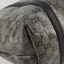 GUCCI GG Crystal Tote Bag Coated Canvas Navy Gold 197953 Auth bs36273-14