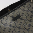 GUCCI GG Crystal Tote Bag Coated Canvas Navy Gold 197953 Auth bs36273-15