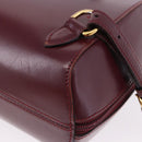 CARTIER Backpack Leather Bordeaux Gold Auth bs36274-19