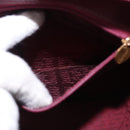 CARTIER Backpack Leather Bordeaux Gold Auth bs36274-26