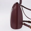 CARTIER Backpack Leather Bordeaux Gold Auth bs36274-3