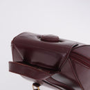 CARTIER Backpack Leather Bordeaux Gold Auth bs36274-6