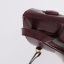 CARTIER Backpack Leather Bordeaux Gold Auth bs36274-7