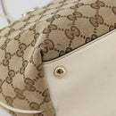 GUCCI GG Canvas Hand Bag Beige Gold 169946 Auth bs36275-11