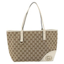 GUCCI GG Canvas Hand Bag Beige Gold 169946 Auth bs36275-2