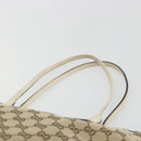 GUCCI GG Canvas Hand Bag Beige Gold 169946 Auth bs36275-8