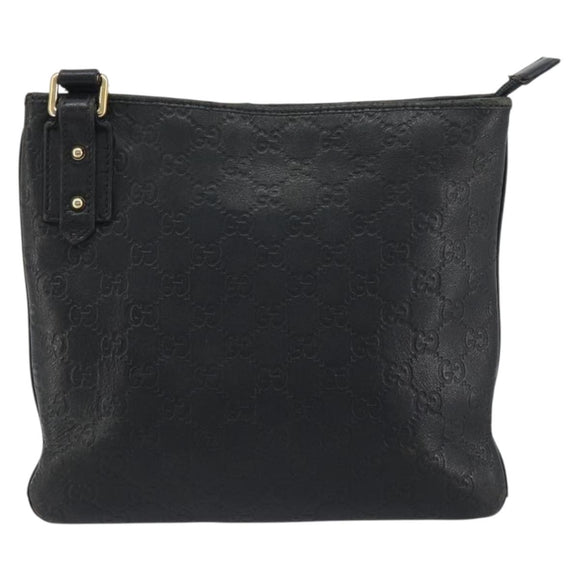 GUCCI GG Canvas Guccissima Bag Leather Outlet Black Gold 239347 Auth bs36276