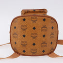 MCM Vicetos Logogram Backpack PVC Beige Gold Auth bs36277-11