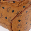 MCM Vicetos Logogram Backpack PVC Beige Gold Auth bs36277-12