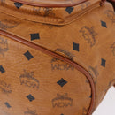 MCM Vicetos Logogram Backpack PVC Beige Gold Auth bs36277-13