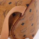 MCM Vicetos Logogram Backpack PVC Beige Gold Auth bs36277-14