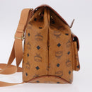 MCM Vicetos Logogram Backpack PVC Beige Gold Auth bs36277-5