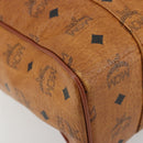 MCM Vicetos Logogram Hand Bag PVC Leather Brown Gold Auth bs36278-11