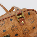 MCM Vicetos Logogram Hand Bag PVC Leather Brown Gold Auth bs36278-14