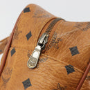 MCM Vicetos Logogram Hand Bag PVC Leather Brown Gold Auth bs36278-16