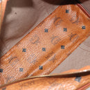 MCM Vicetos Logogram Hand Bag PVC Leather Brown Gold Auth bs36278-17