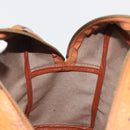 MCM Vicetos Logogram Hand Bag PVC Leather Brown Gold Auth bs36278-19
