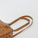 MCM Vicetos Logogram Hand Bag PVC Leather Brown Gold Auth bs36278-8