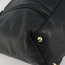 GUCCI New Brit Hand Bag Leather Black Gold 162094 Auth bs36279-13