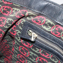 GUCCI New Brit Hand Bag Leather Black Gold 162094 Auth bs36279-19