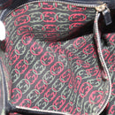 GUCCI New Brit Hand Bag Leather Black Gold 162094 Auth bs36279-20
