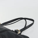 GUCCI New Brit Hand Bag Leather Black Gold 162094 Auth bs36279-8