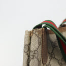 GUCCI GG Supreme Web Sherry Line Tote Bag PVC Beige 39 02 003 Auth bs36280-14